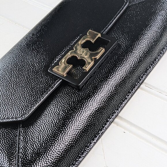 TORY BURCH Gigi Patent Clutch Bag - Picture 10 of 16